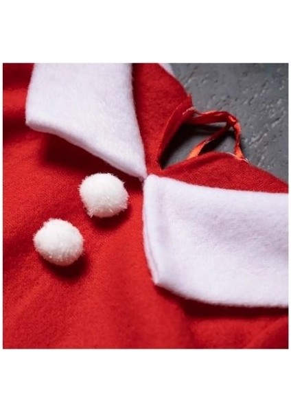 Kız Çocuk Kemerli Noel Elbise Noel Baba Kıyafeti Kostümü Yılbaşı 1-12 Yaş fiyatları
