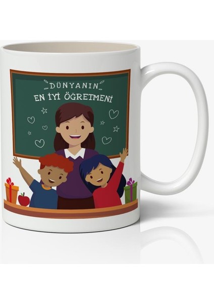 24 Kasım Öğretmenler Günü Tasarımlı Kupa Bardak Baskılı Kahve Kupa Bardak Model 16
