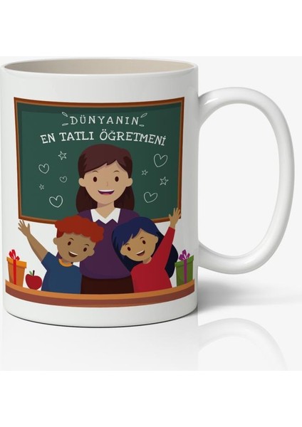 24 Kasım Öğretmenler Günü Tasarımlı Kupa Bardak Baskılı Kahve Kupa Bardak Model 15