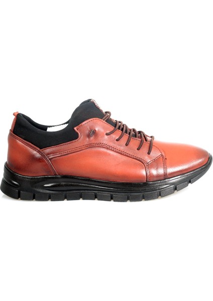 Deri Lastik Bağcıklı Ağzı Streç Lastik Kahverengi Ayakkabı fiyatları