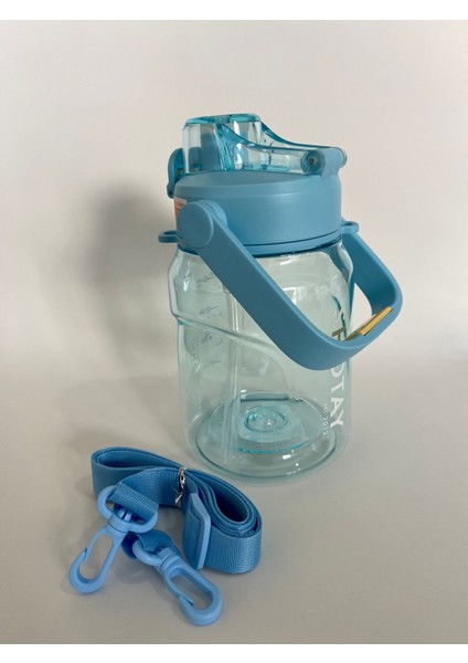 ST-7313 Pipetli Askılı Tritan Matara 1000 ml Mavi modelleri