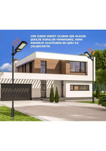 Solar Güneş Enerjili LED Bahçe Aydınlatması 3 Modlu Hareket Sensörlü Duvar Lambası 122SOLARLED