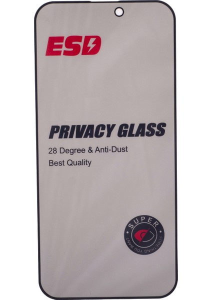 Anti Static Glass Ekran Koruyucu Apple Iphone 15 Pro Max Full Kaplayan Çizilmeyen Suya Dayanıklı