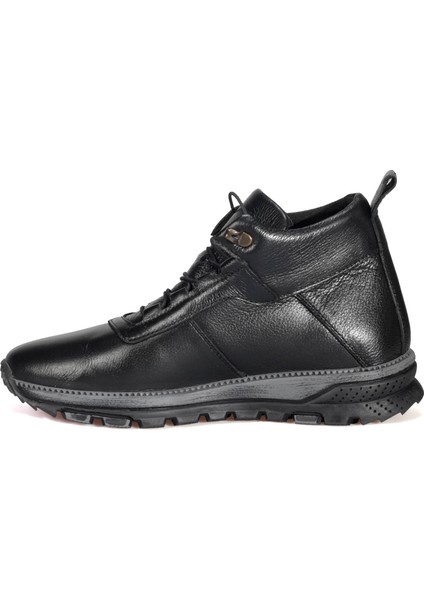 Bordolli Siyah Erkek Casual Deri Bot modelleri