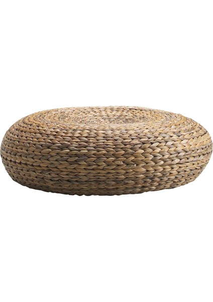 Rattan Muz Lifi Puf 60X18 cm Naturel Meridyendukkan Ev Dekorasyon Puf El Dokuması