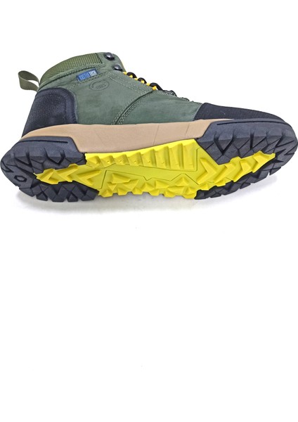 Haki Yeşil Deri Erkek Sneaker Bot Ayakkabı indirimleri