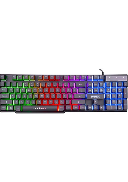 KB-X88 Blast Aydınlatmalı Q Oyuncu Klavyesi + Logitech Bilek Destekli Profesyonel Oyuncu Gaming 70 cm Klavye Altlık Bileklik Pad