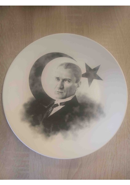 Atatürk Desenli Dekoratif Stand'lı Tabak 26 cm modelleri
