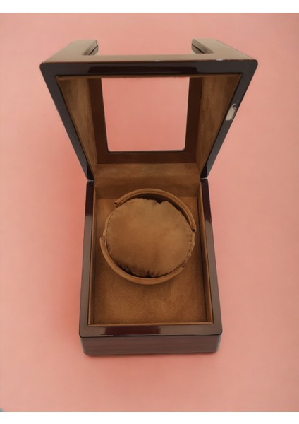 Otomatik Saat Kurma Kutusu, Watch Winder Piano Brown Tekli