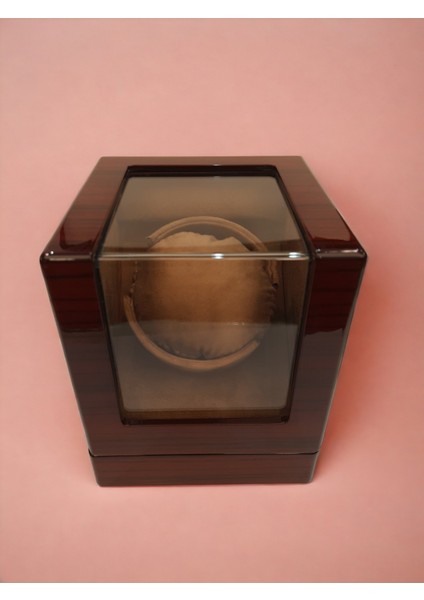 Otomatik Saat Kurma Kutusu, Watch Winder Piano Brown Tekli