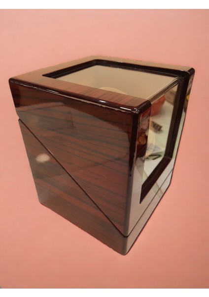 Otomatik Saat Kurma Kutusu, Watch Winder Piano Brown Tekli