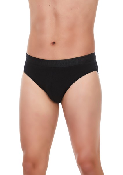 Erkek Modal Kemerli Slip Siyah 6 Adet