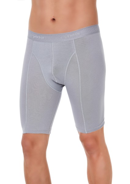 Modal Uzun Erkek Boxer Gri 3 Adet