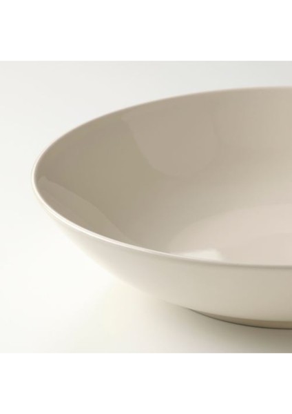 4 Adet Fargklar Derin Tabak Seti Meridyendukkan Yemek Tabağı Cilalı Bej Renk 23 cm modelleri