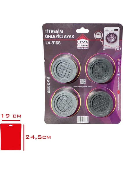 Makine Altı Titresim Onleyici Ayak 4 Lu LV-3168