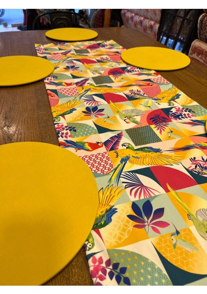 Tuğçe Demir Home Design Fayans Papağan Desen Runner Supla Set