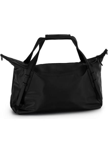 Erkek Basic Seyahat Çantası Desenli Kanvas Kumaş Siyah 116024 fiyatları