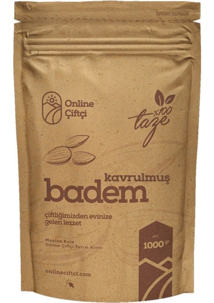 Online Çiftçi Kavrulmuş Yerli Badem 1 kg