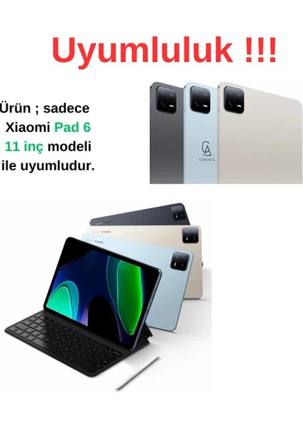 Xiaomi Pad 6 ile Uyumlu Temperli Kırılmaz Cam Ekran Koruyucu