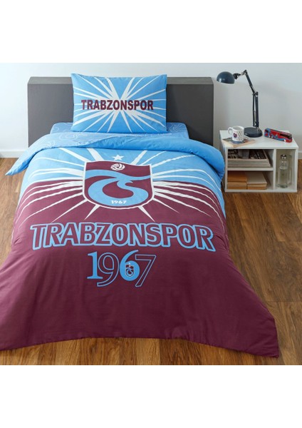 Lisanslı Trabzonspor Light Glow Tek Kişilik Pamuk Nevresim Takımı