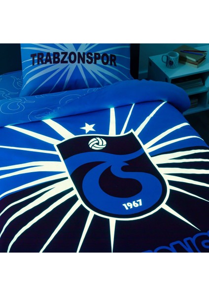 Lisanslı Trabzonspor Light Glow Tek Kişilik Pamuk Nevresim Takımı