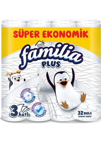 Plus 32 Rulo Tuvalet Kağıdı 3 Katlı