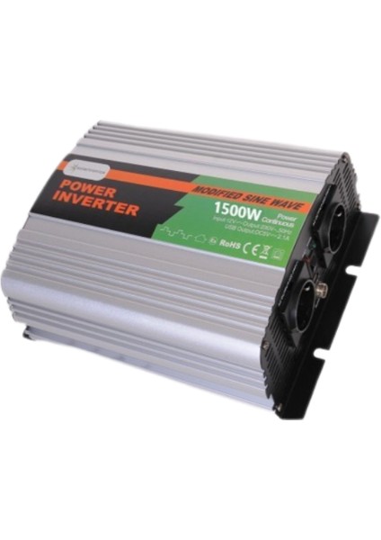 12 Volt 1500 Watt Modifiye Sinus Inverter 1500 W Watt 1.5 Kw 12 V Volt Modifiye Sinus Inverter 220 Dönüştürücü Invertör