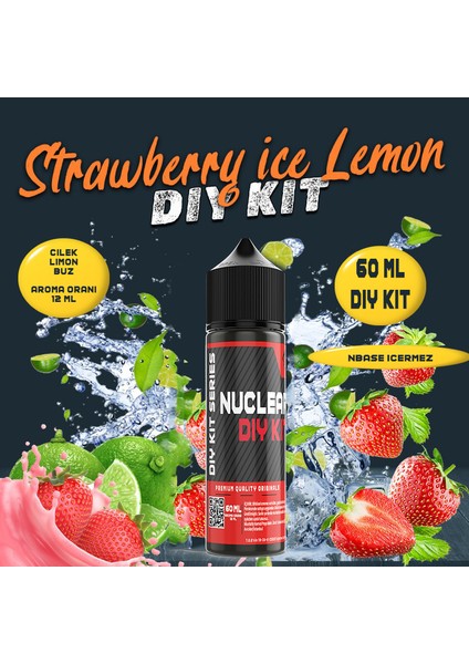 Strawberry Ice Lemon Dıy Kit Çilek Limon Buz Gıda Aroması ( 6 ml Aroma Içerir ) 60 ml