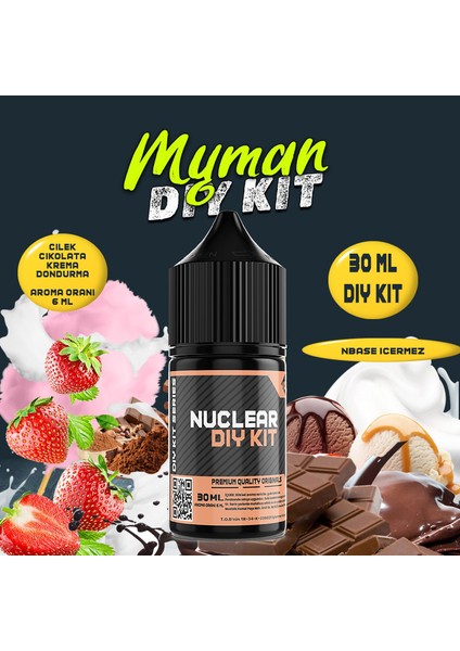 One Hit Wonder Myman Dıy Kit Çilek Çikolata Aroması ( 6 ml Aroma Içerir ) 30 ml
