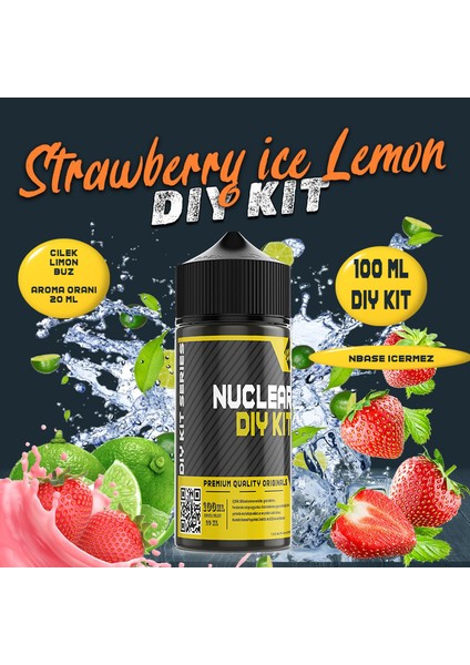 Strawberry Ice Lemon Dıy Kit Çilek Limon Buz Gıda Aroması ( 6 ml Aroma Içerir ) 100 ml