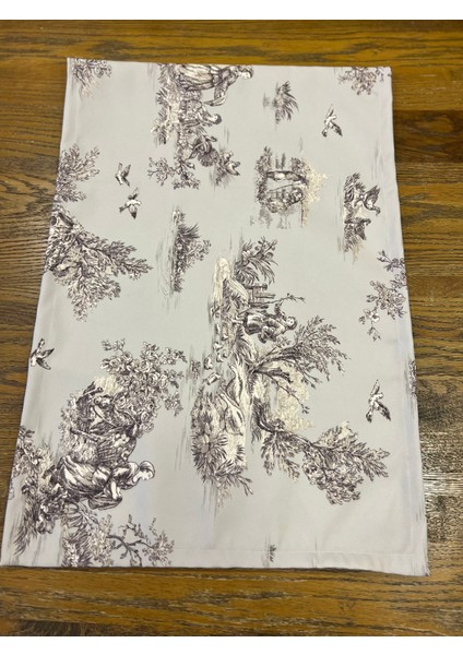 Tuğçe Demir Home Design Kahve Country Desen Runner Supla Set