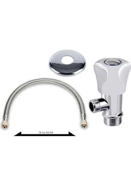 Kca 70 cm Klozet Hortumu Volonlu Aç Kapa Taharet Musluğu Set