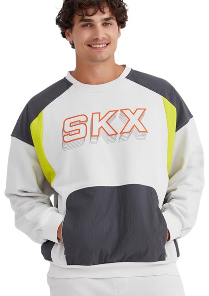 S232277 M Lw Fleece Crew Neck Sweat Erkek Sweatshirt