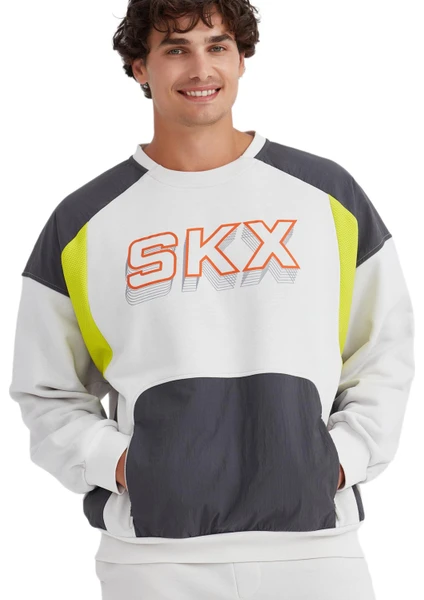 S232277 M Lw Fleece Crew Neck Sweat Erkek Sweatshirt