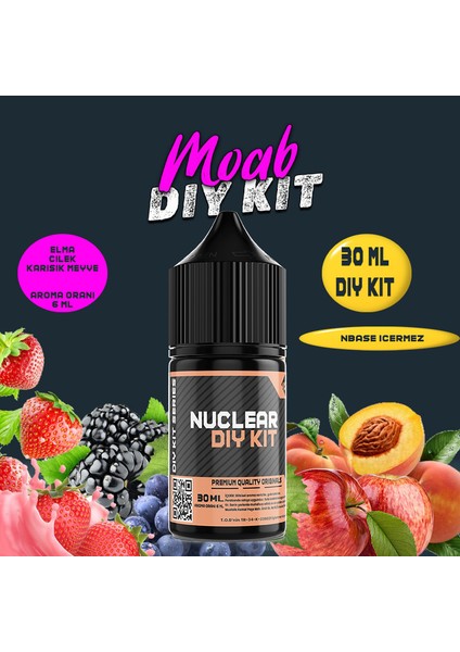 Moab 30 60 100 ml Dıy Kit Elma Çilek Gıda Aroması ( 6 ml Aroma Içerir )