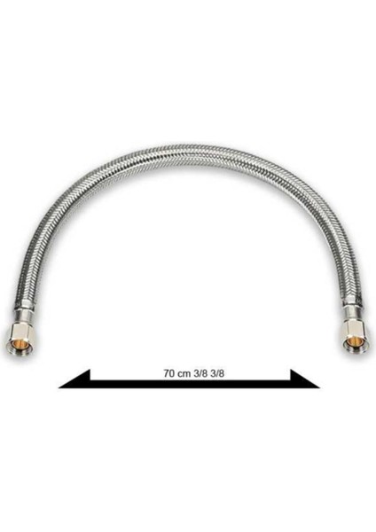 Kca Çelik Örme Klozet Taharat Hortumu Flexi 70 cm 3/8