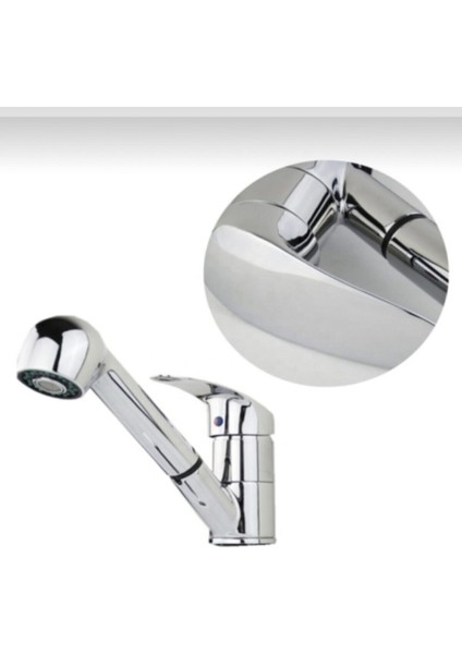 Kca Banyo Lavabo - Berber Bataryası Çeşmesi Musluğu Spiral Hortumlu Çok Amaçlı Kullanım