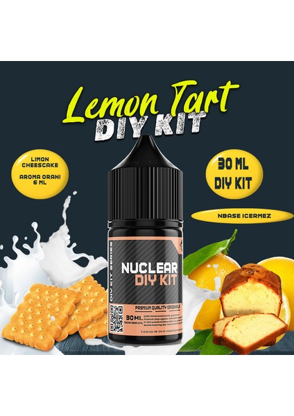 Lemon Tart 30 60 100 ml Dıy Kit Limon Turta Gıda Aroması ( 6 ml Aroma Içerir )