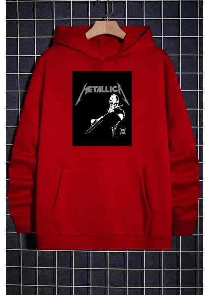 Metalica Baskılı Oversize Sweatshirt