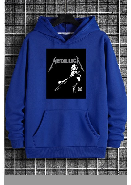 Metalica Baskılı Oversize Sweatshirt