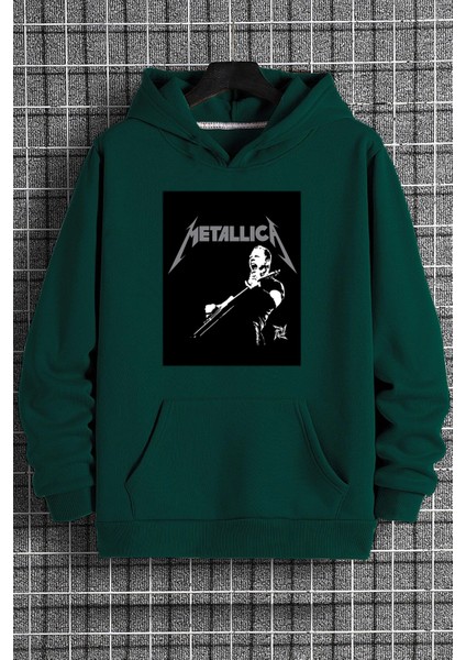 Metalica Baskılı Oversize Sweatshirt