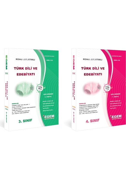 Açık Öğretim Türk Dili ve Edebiyatı 3 ve 4. Sınıf Güz Dönemi Konu ve Soru Bankası