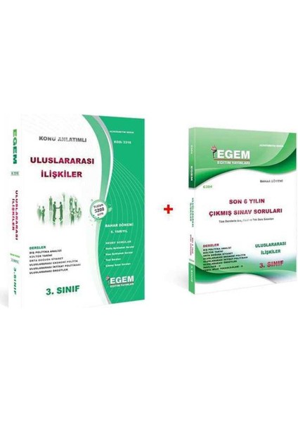 Açık Öğretim Uluslararası İlişkiler 3. Sınıf 6 Dönem (Bahar) Konu Anlatımlı Soru Bankası +Çıkmış