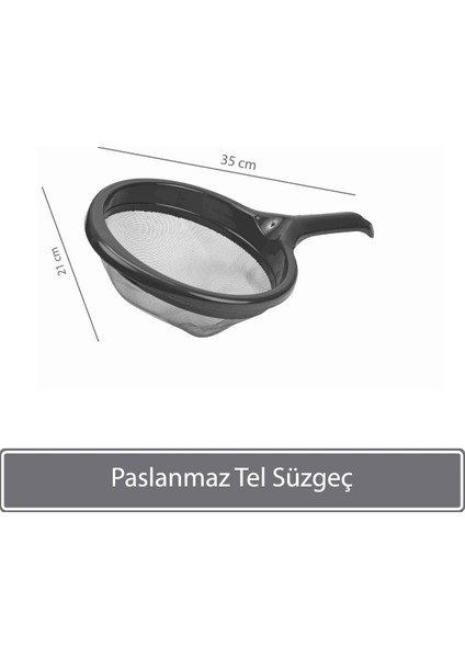 Paslanmaz Tel Süzgeç - Antrasit