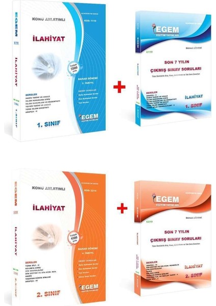 Açık Öğretim İlahiyat 1 ve 2. Sınıf Bahar Dönemi 2 ve 4 Dönem Konu Anlatımlı Soru Bankası + Çıkmış