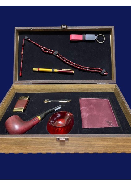 Pipo Ahlat Ağacı Balsa Filitreli Çakmaklı Cüzdan Anahtarlık Tesbih Set 605735-509255