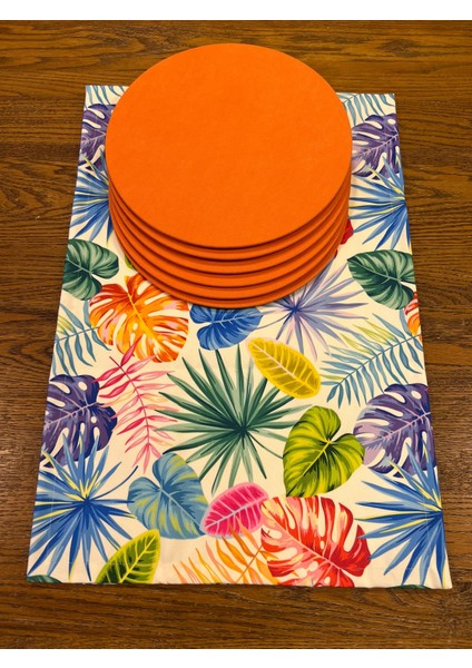 Tuğçe Demir Home Design Rengarenk Devetabanı Desen Runner Supla Set modelleri