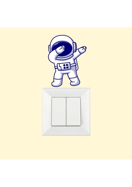 5'li Astronot Görselli Priz Sticker - Armatür Çerçeve Süsü fiyatları