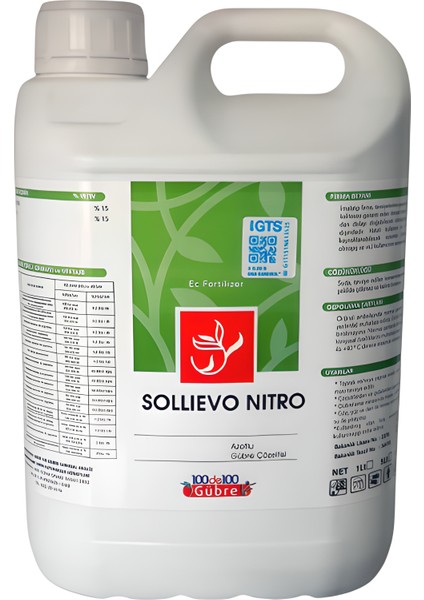 Sıvı Üre Azotu Sıvı Üre Gübresi Sollievo Nitro 5 Litre