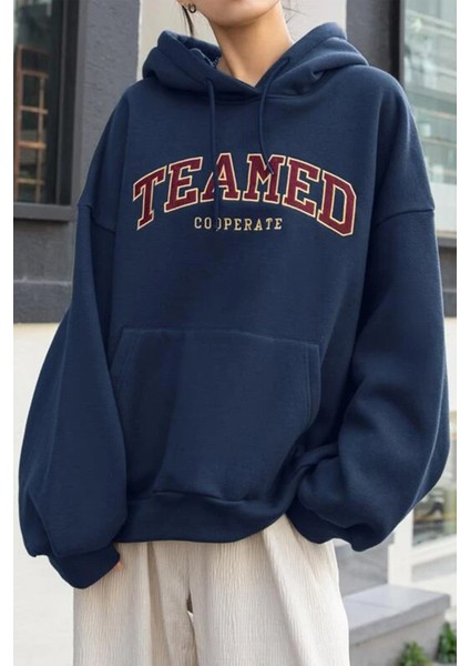 Only Trendwear Teamed Baskılı Oversize Sweatshirt